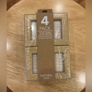 Photo Frames, 4 pack, 2X3in, Natural Finish